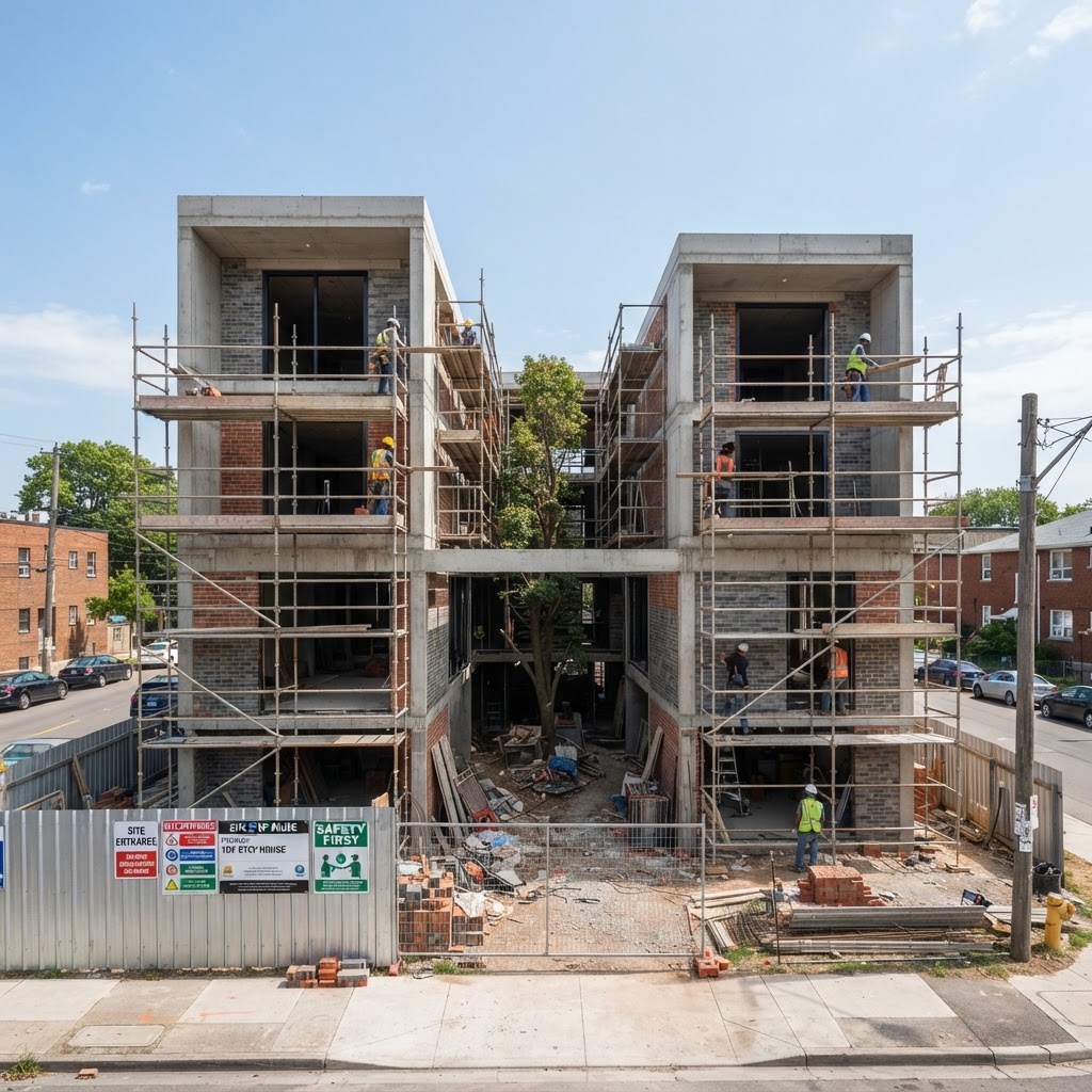 Courtyard House concrete structure